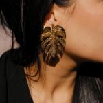 Monstera Earring