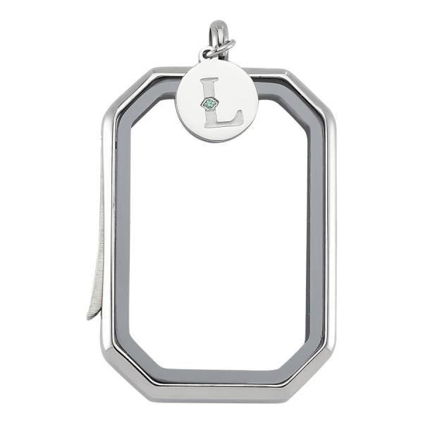 Zirconia - Luzyo- 40*28mm - Silver- Vintage