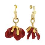 Red Bloom Earring