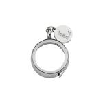 Swarovski Zirconia Logo Tag - Luzyo - 20 mm - Silver - Magnifying