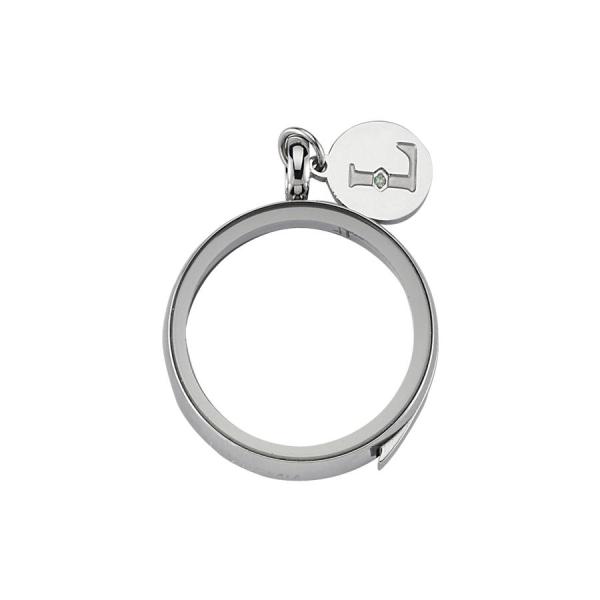 Swarovski Zirconia Logo Tag - Luzyo - 25 mm - Silver - Magnifying
