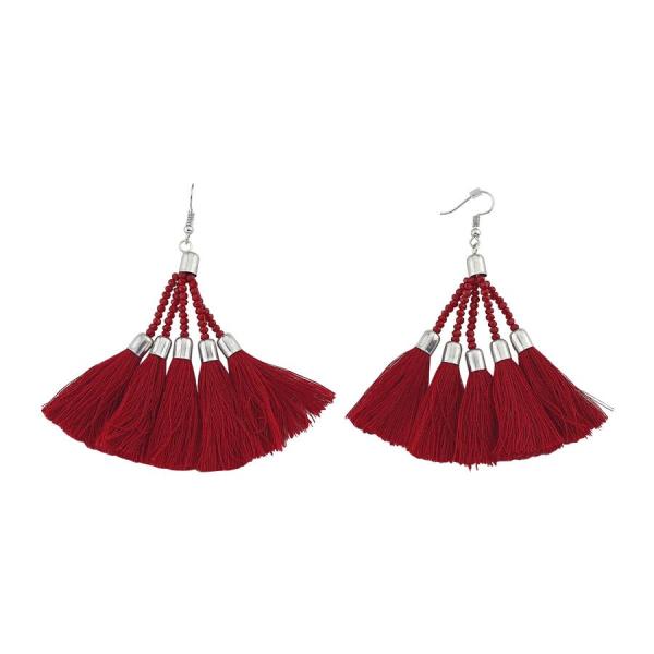 Sallantılı Küpe - 0028 - Kırmızı