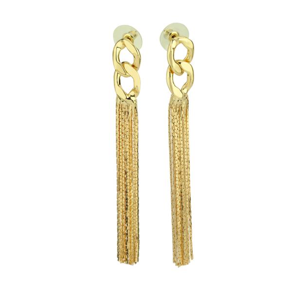 Gold Kaplama Sallantılı Küpe