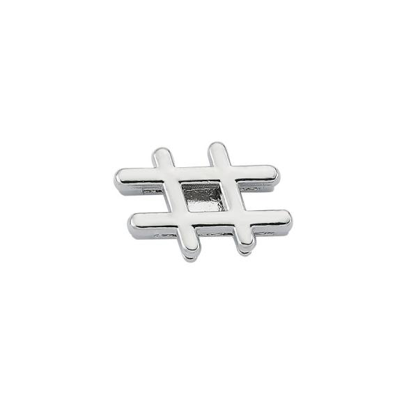 Slider Charm Hashtag - Gümüş