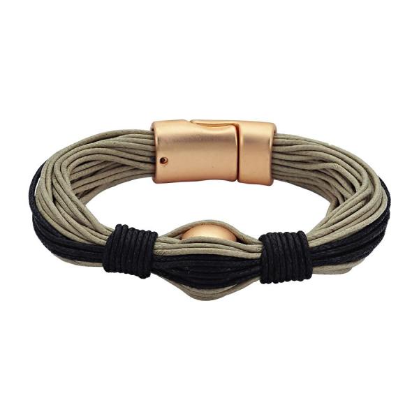 Deri Bileklik - 0059 - Altın - 18 Cm