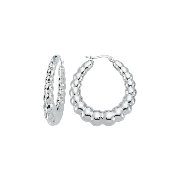 Twizler Hoop Earring - White
