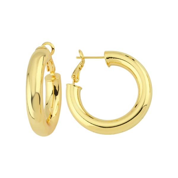 Hammered Hoop Earring - 34mm