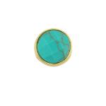 Slider Charm Turkuaz Taş - 2 - Gold