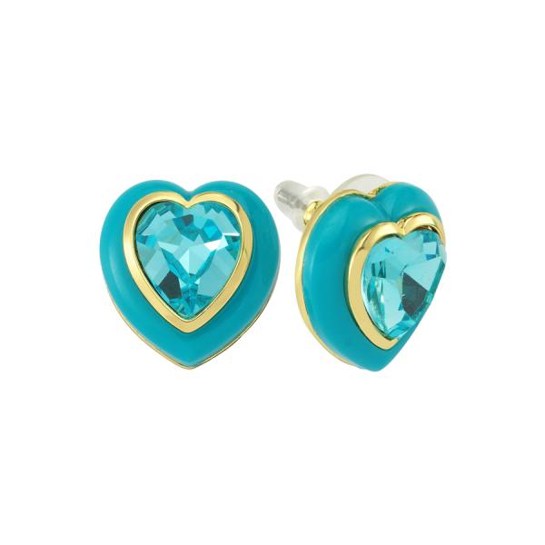 Heart Resin Earring - Blue