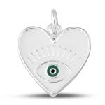 Evil Eye Heart Charm