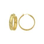 Double Twisted Hoop Earring - Gold