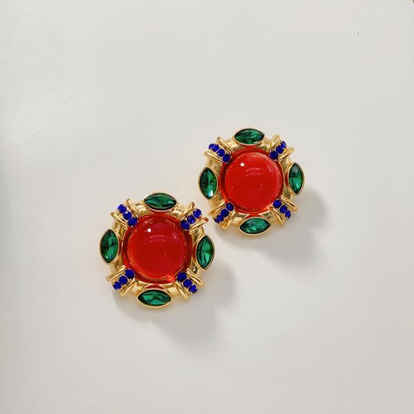 Büyük Renkli Yazlık Küpe - 3