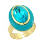 Oval Resin Ring - Blue