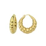 Sliced Hoop Earring - Gold
