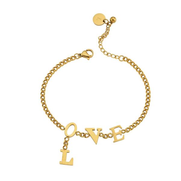 Gold Kaplama Love Bileklik