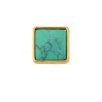 Slider Charm Turkuaz Taş - 1 - Gold
