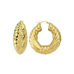Flame Hoop Earring - Gold