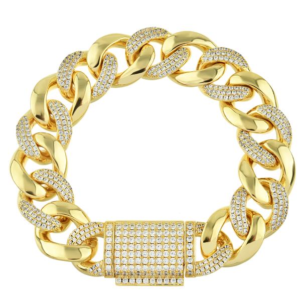 Curb Cz Bracelet 15mm