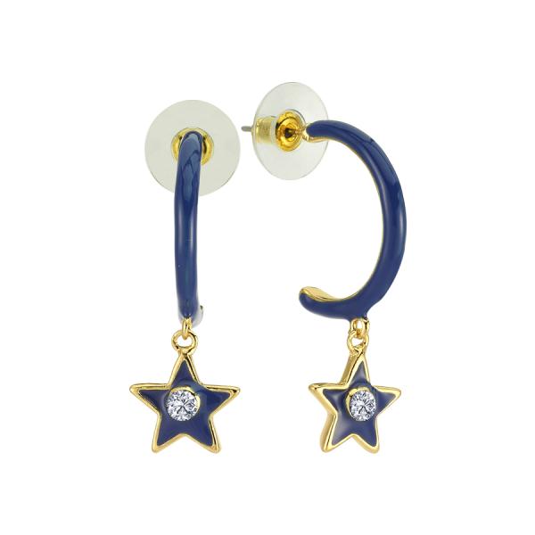 Star Hoop Earring - Mavi